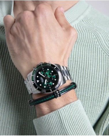 Reloj Viceroy de Hombre Heat Cronógrafo Bisel Bicolor Verde y Negro 42453-77 | Joyería Onix Lugo