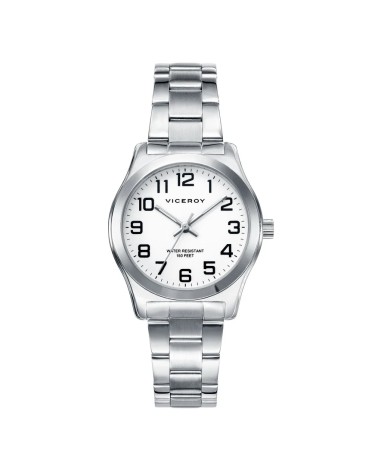 Reloj Viceroy de Mujer Grand Acero Esfera Blanca Números Árabes 40854-04 | Joyería Onix Lugo