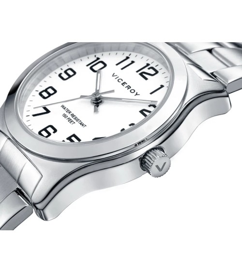 Reloj Viceroy de Mujer Grand Acero Esfera Blanca Números Árabes 40854-04 | Joyería Onix Lugo