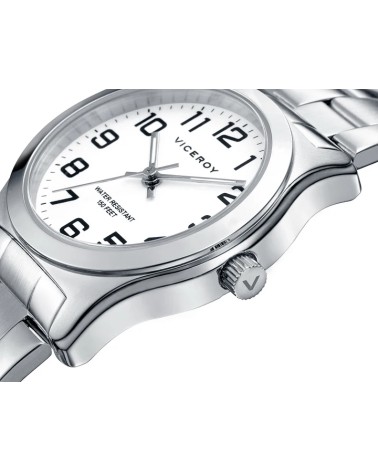 Reloj Viceroy de Mujer Grand Acero Esfera Blanca Números Árabes 40854-04 | Joyería Onix Lugo