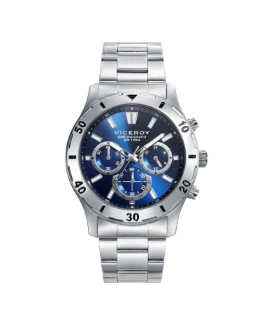Reloj Viceroy de Hombre Heat Cronógrafo Acero y Esfera Azul 401135-37 | Joyería Onix Lugo
