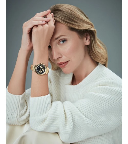 Reloj Viceroy de Mujer Chic Cronógrafo Acero IP Dorado Esfera Negra 401310-57 | Joyería Onix Lugo
