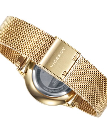 Reloj Viceroy de Mujer Kiss Acero IP Dorado y Malla Milanesa 461096-07 | Joyería Onix Lugo