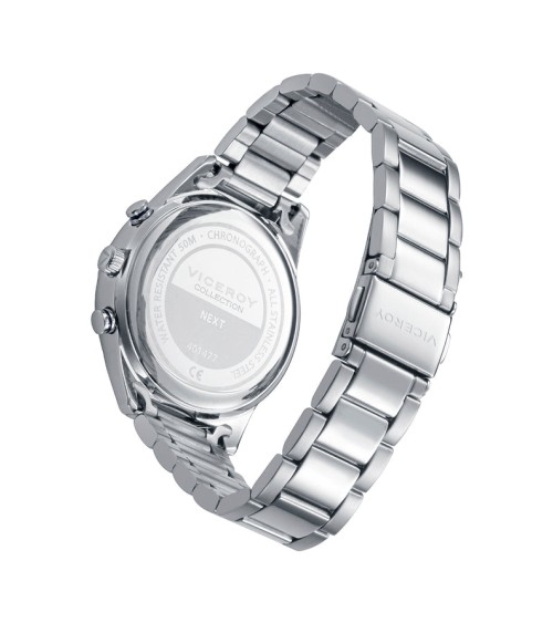 Pack Reloj Viceroy Niño Next Cronógrafo Acero Esfera Azul + Pulsera Cruz Azul 401477-34 | Joyería Onix Lugo