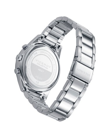 Pack Reloj Viceroy Niño Next Cronógrafo Acero Esfera Azul + Pulsera Cruz Azul 401477-34 | Joyería Onix Lugo