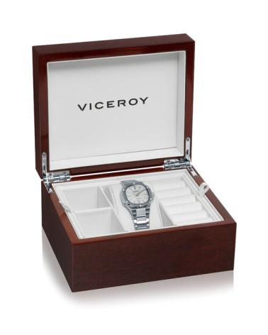 Reloj Viceroy Mujer Laura Escanes Diamantes Acero Nácar Cristal Zafiro 45112-07 | Joyería Onix Lugo