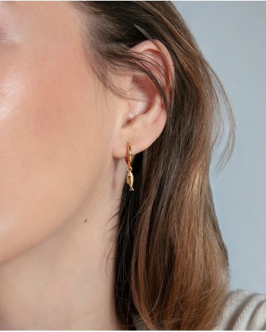 Pendientes Viceroy Jewels Aro Plata de Ley Baño de Oro Pez y Circonita 2368E100-30 | Joyería Onix Lugo