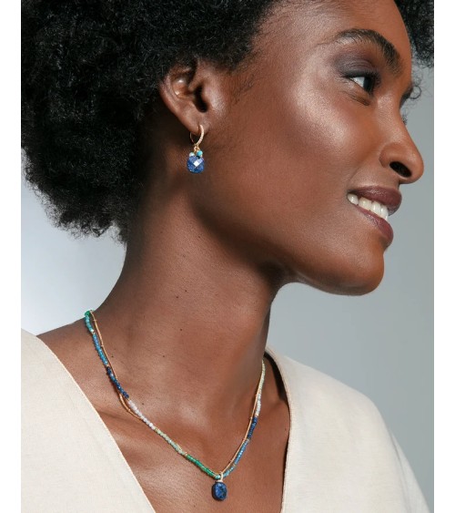 Pendientes Viceroy Jewels Plata de Ley Baño de Oro Piedras Naturales Azules y Verdes 13270E100-42 | Joyería Onix Lugo