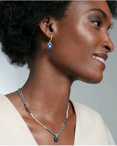 Pendientes Viceroy Jewels Plata de Ley Baño de Oro Piedras Naturales Azules y Verdes 13270E100-42 | Joyería Onix Lugo