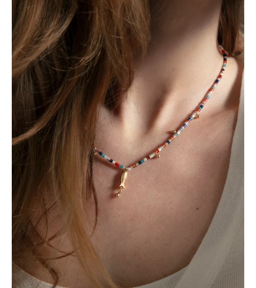 Collar Viceroy Jewels Plata de Ley Baño de Oro Piedras de Colores y Pez Colgante 13266C100-59 | Joyería Onix Lugo