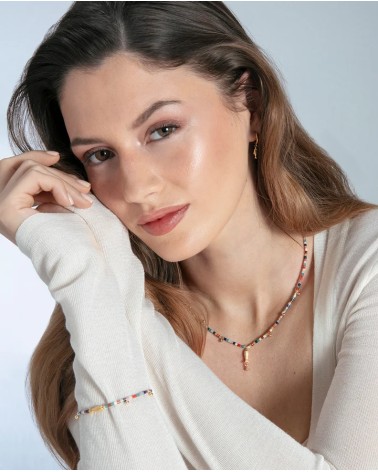 Collar Viceroy Jewels Plata de Ley Baño de Oro Piedras de Colores y Pez Colgante 13266C100-59 | Joyería Onix Lugo