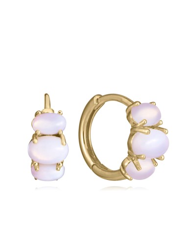 Pendientes Viceroy Jewels Aro Plata de Ley Baño de Oro y Calcedonia Natural 2369E100-40 | Joyería Onix Lugo