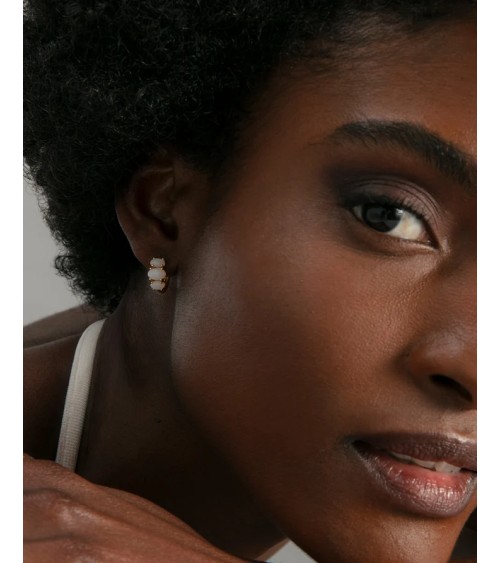 Pendientes Viceroy Jewels Aro Plata de Ley Baño de Oro y Calcedonia Natural 2369E100-40 | Joyería Onix Lugo