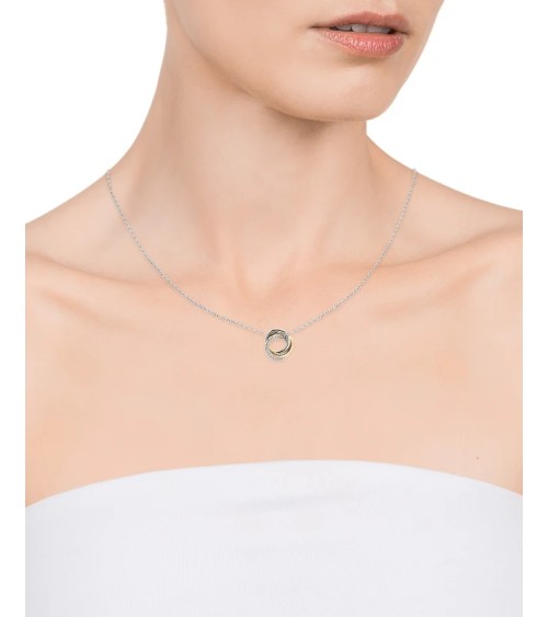 Collar Viceroy Elegant Plata Bicolor Anillas Entrelazadas y Circonitas 13033C100-39 | Joyería Onix Lugo