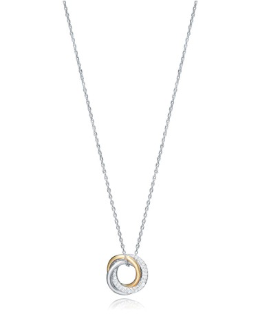 Collar Viceroy Elegant Plata Bicolor Anillas Entrelazadas y Circonitas 13033C100-39 | Joyería Onix Lugo