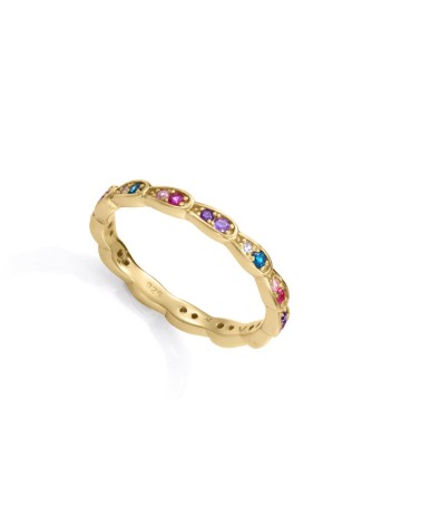 Anillo Viceroy Jewels Plata de Ley Baño de Oro y Circonitas Multicolor 2374A012-39 | Joyería Onix Lugo