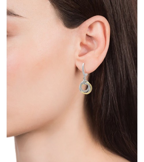 Pendientes Viceroy Elegant Plata Bicolor Anillas Entrelazadas y Circonitas 13033E100-39 | Joyería Onix Lugo