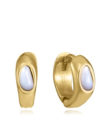 Pendientes de Aro Viceroy Acero IP Dorado y Madre Perla 1,5 cm 75439E01012 | Joyería Onix Lugo