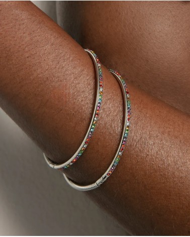 Pulsera Rígida Viceroy Acero Tubogas Circonitas Multicolor 15206P01019 | Joyería Onix Lugo