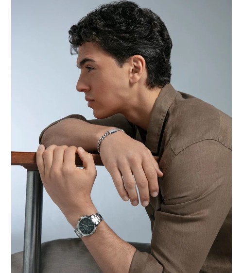 Pulsera Viceroy Hombre Magnum Acero Cadena Barbada Placa y Lapislázuli 14382P01013 | Joyería Onix Lugo