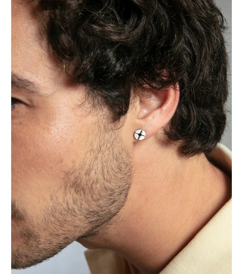 Pendientes Viceroy Hombre Magnum Acero Circonita Negra 0,7 cm 14388E01000 | Joyería Onix Lugo