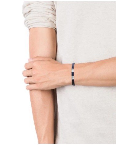 Pulsera Viceroy Hombre Air Piel Trenzada Azul Cordón y Acero 6456P01013 | Joyería Onix Lugo