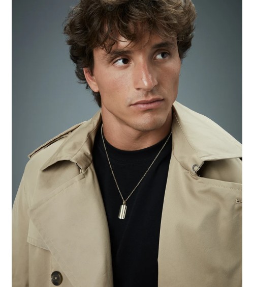 Collar Viceroy Hombre Acero IP Dorado Colgante Placa Rectangular 14343C01012 | Joyería Onix Lugo
