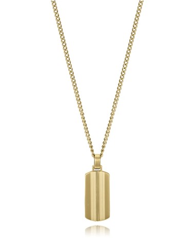 Collar Viceroy Hombre Acero IP Dorado Colgante Placa Rectangular 14343C01012 | Joyería Onix Lugo