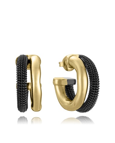 Pendientes Viceroy Laura Escanes Criolla Doble Acero IP Dorado y Negro 14347E01010 | Joyería Onix Lugo
