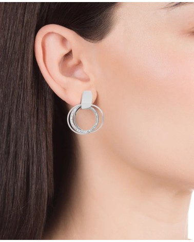 Pendientes Viceroy Chic Mujer Acero Tres Anillas y Circonitas 75279E01000 | Joyería Onix Lugo