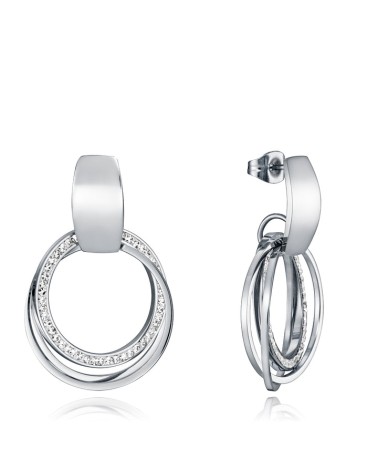Pendientes Viceroy Chic Mujer Acero Tres Anillas y Circonitas 75279E01000 | Joyería Onix Lugo