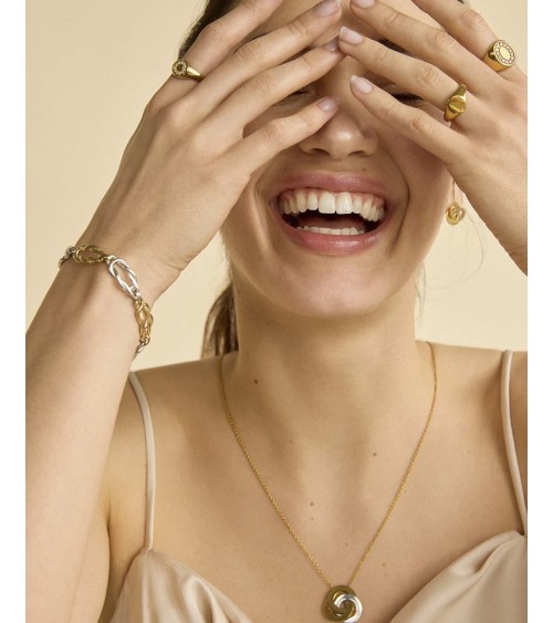 Collar Viceroy Chic Mujer Acero IP Dorado Aros Entrelazados 75333C01012 | Joyería Onix Lugo