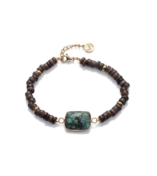 Pulsera Viceroy Chic Mujer Acero Dorado Cuentas y Piedra Verde 1344P01016 | Joyería Onix Lugo