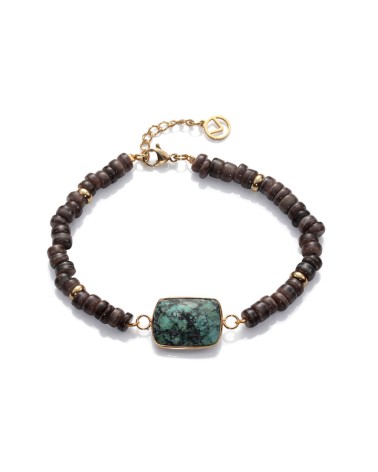 Pulsera Viceroy Chic Mujer Acero Dorado Cuentas y Piedra Verde 1344P01016 | Joyería Onix Lugo