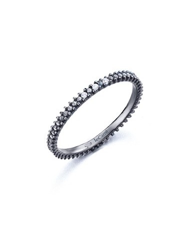 Anillo rutenio con diamantes